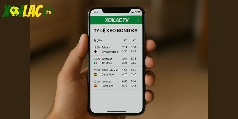 Giao diện bảng kèo trên di động tại xoilac tv. Giao diện bảng kèo trên di động tại xoilac tv.